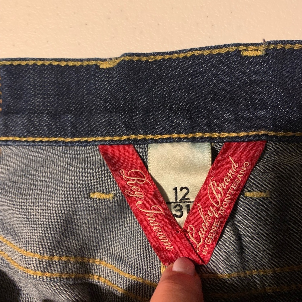 Lucky Brand Jeans By Gene Montesano Reg Straight Leg Classic Cotton Size 12/31 - Picture 3 of 13